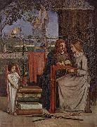 Dante Gabriel Rossetti The Girlhood of Mary Virgin Germany oil painting artist